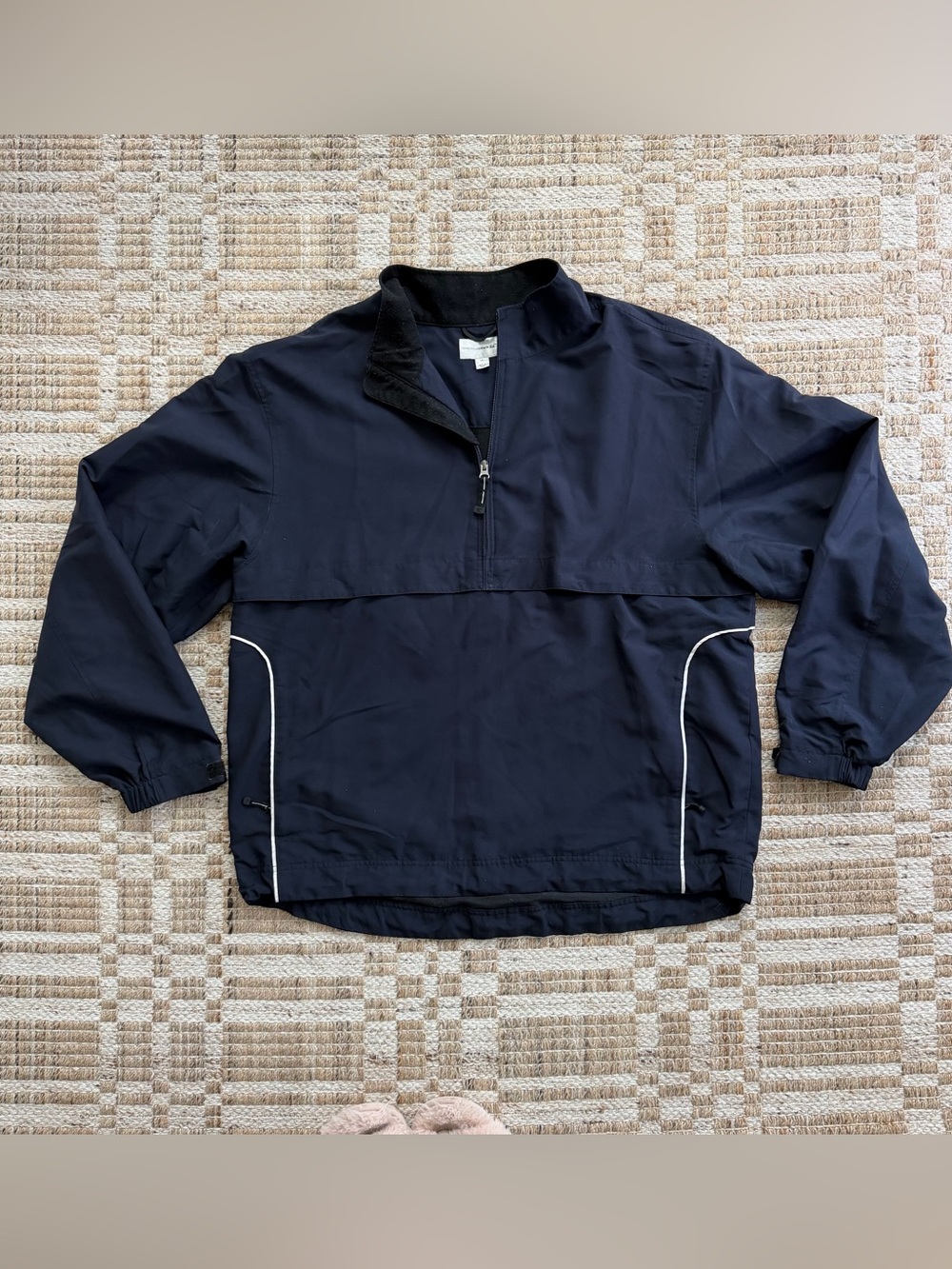 Men's Navy Pullover Windbreaker Jacket - Cutter & Buck CBWindTec